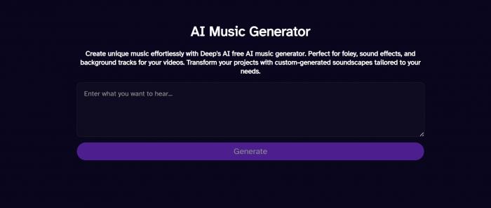 deep ai music generator